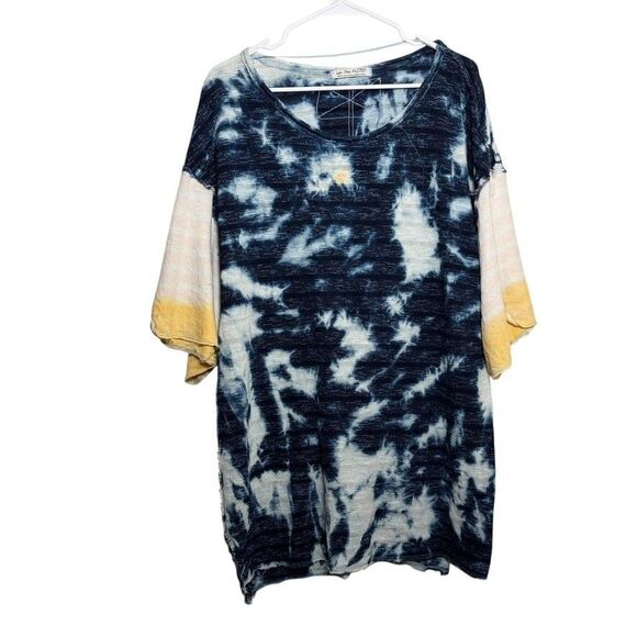 We The Free Sweater Women's Medium Short Sleeve Knit Tie Dye Boho Casual Top - Picture 1 of 11